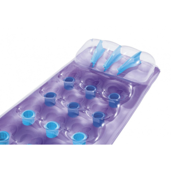 Neonowy Materac plażowy BESTWAY Fioletowy 188x71cm + Zestaw naprawczy